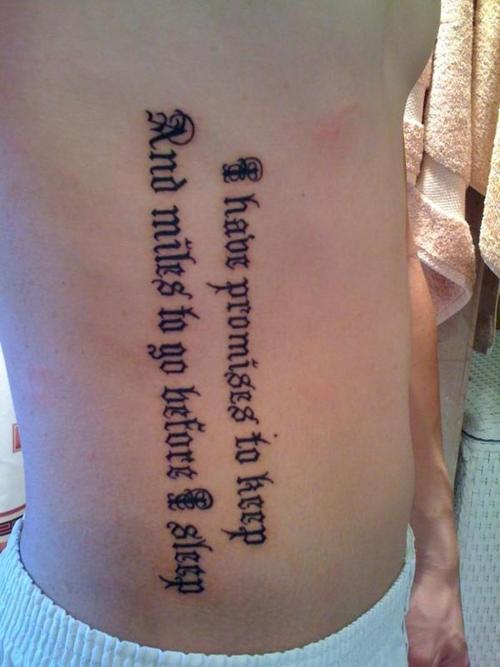 Rib tattoos For Teen