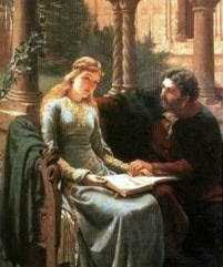 Eloísa y Abelardo por Edmund leighton (1882)