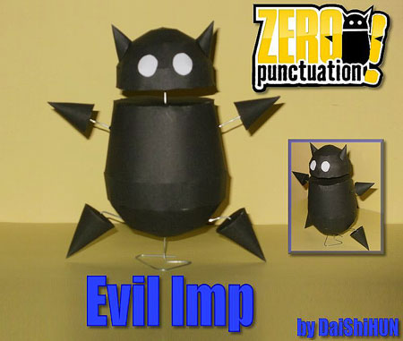 Zero Punctuation Evil Imp Papercraft