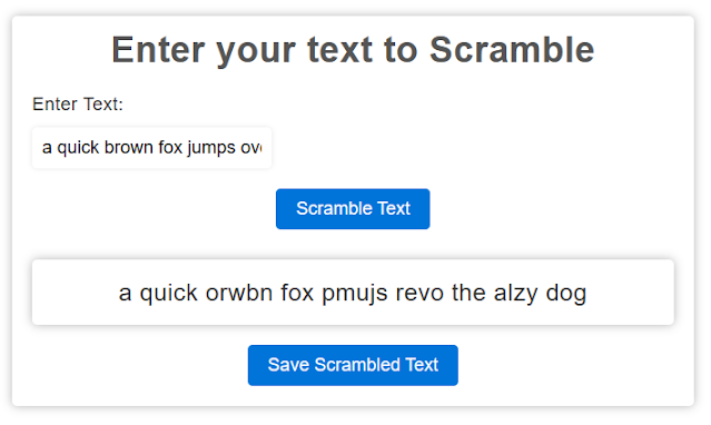 Free Scramble Text Puzzle Generator