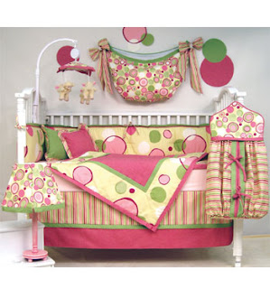 Baby Bedding deal of baby bedding pieces of various colors as well as 