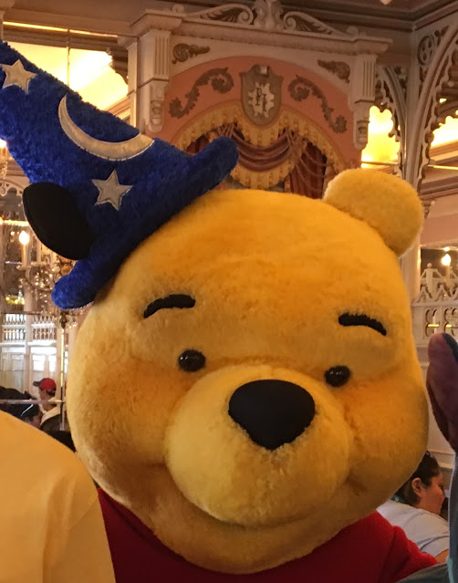 Winnie The Pooh Wearing Sorcerer Mickey Hat Disneyland Plaza Inn