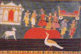Illustration from a Ramayana Series: Rama Visits Bharadvaja’s Hermitage 