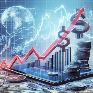 A picture illustrating the concept of prices rising over time. Digital art, 4k. Source: Microsoft Bing Image Creator