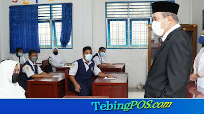 Walikota Tebingtinggi Bersama Forkopimda Tinjau Pelaksanaan Vaksin Pelajar