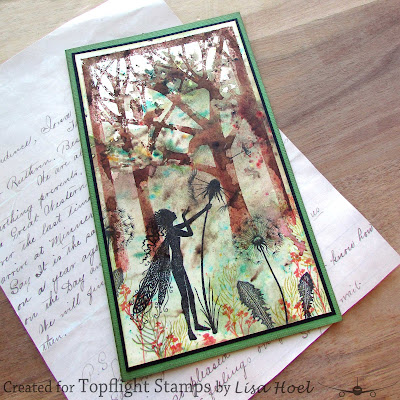 Lisa Hoel for Topflight Stamps – fall fairy card made with Lavinia Stamps