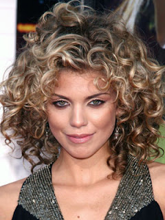 Annalynne McCord medium long curly hairstyle