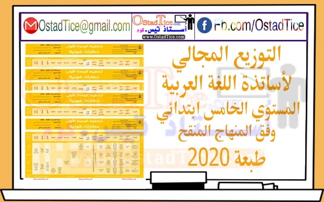 التوازيع المجالية المستوى الخامس عربية 2020/2021