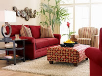 Beige And Red Living Room Decor