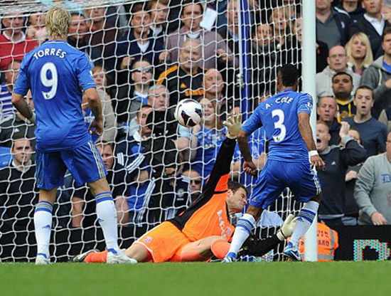 Keputusan EPL 22/9/2012 - Jaringan Cole selamatkan Chelsea