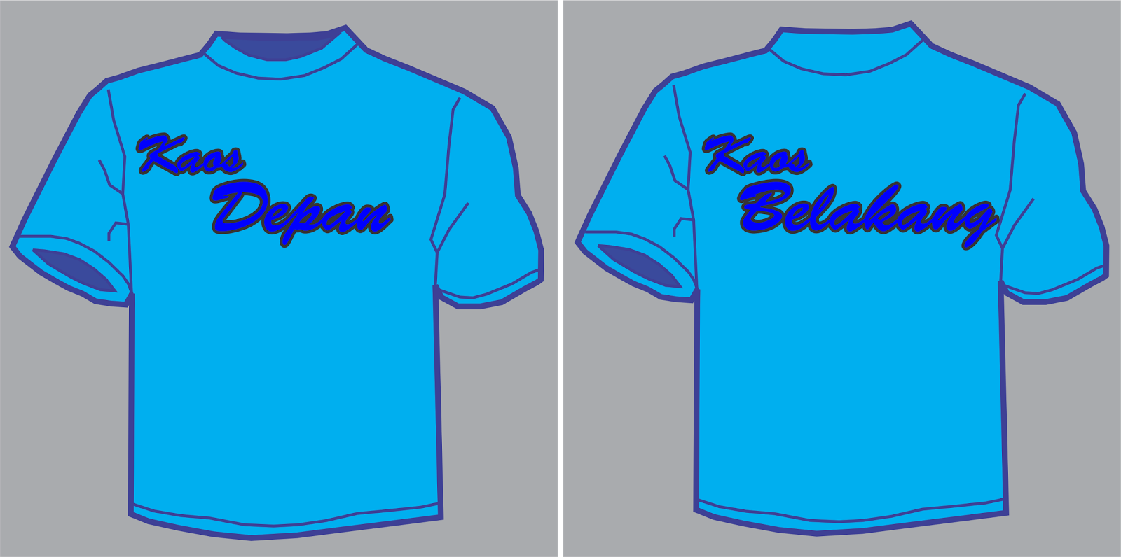 Belajar CorelDRAW  Vector  Kaos  Polos  Depan Belakang Versi CDR 