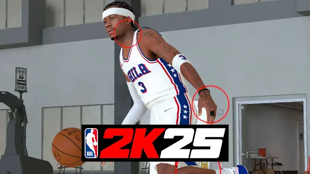 NBA 2K25 Allen Iverson Cyberface & Updated Tattoos