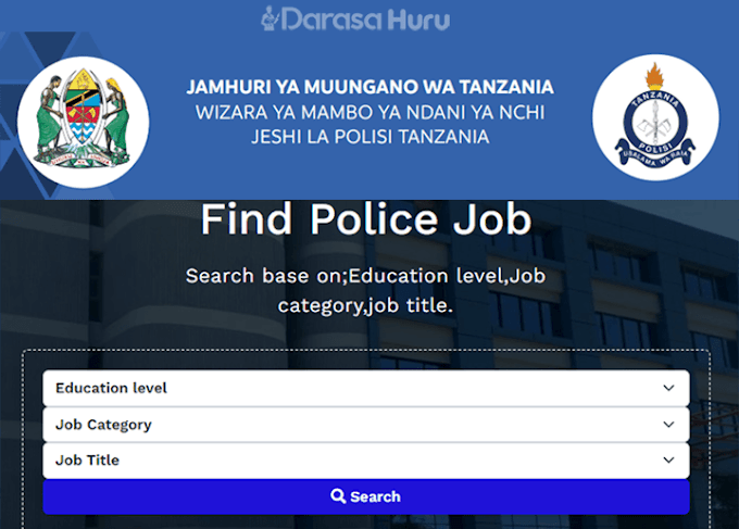 POLICE Tz Ajira Portal - How to Apply Jobs - ajira.tpf.go.tz