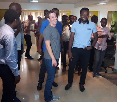 FACEBOOK FOUNDER MARK ZUCKERBERG IN NIGERIA