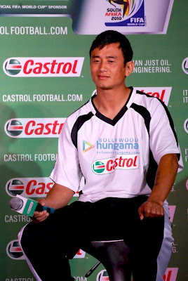 John and Bhaichung Bhutia at Castrol football event pics