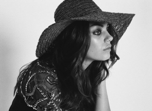 mila kunis black and white