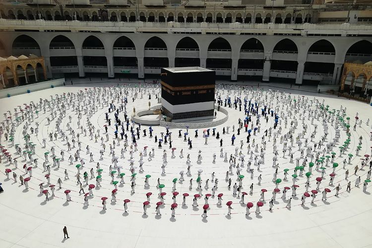 Ibadah Haji 2020: Begini Tawaf di Masjidil Haram dengan Social Distancing, naviri.org, Naviri Magazine, naviri majalah, naviri