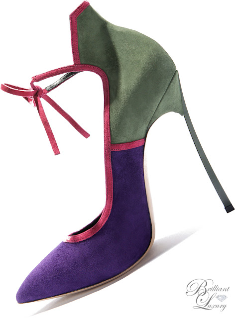 ♦Purple, pink & green Casadei Cappa pumps #casadei #shoes #brilliantluxury