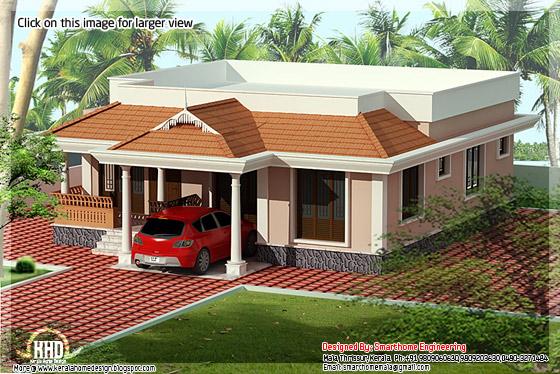 Single floor Kerala villa