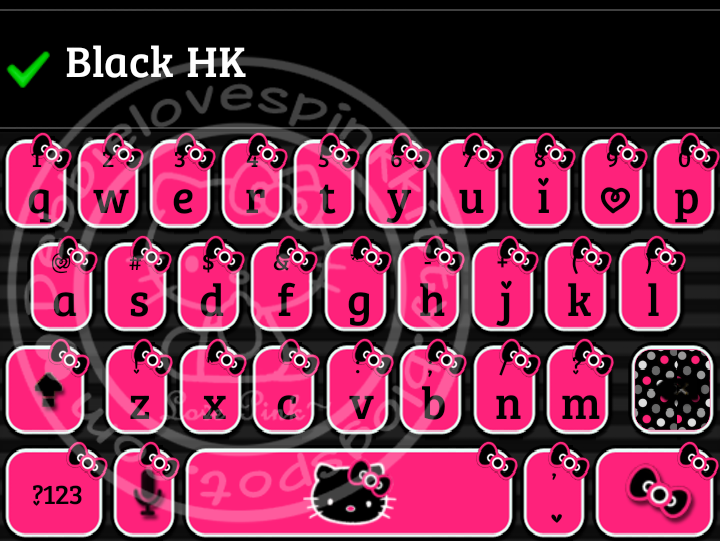 Love Pink Black Hellokitty Smart Keyboard