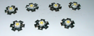 1W SMD LED soldered to the Base