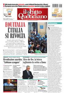 Il Fatto Quotidiano del 12 Maggio 2012 | ISSN 2037-089X | TRUE PDF | Quotidiano | Cronaca | Politica
Il quotidiano è edito dal 23 settembre 2009. L'uscita del giornale è stata preceduta da una lunga fase preparatoria iniziata il 28 maggio 2009 con l'annuncio del nuovo quotidiano dato sul blog voglioscendere.it da Marco Travaglio.
Il nome della testata è stato scelto in memoria del giornalista Enzo Biagi, conduttore del programma televisivo Il Fatto, mentre il logo del bambino con il megafono si ispira al quotidiano La Voce, in omaggio al suo fondatore Indro Montanelli.
L'editore ha manifestato la volontà di rinunciare ai fondi del finanziamento pubblico per l'editoria e di sovvenzionarsi soltanto con i proventi della pubblicità e delle vendite, e di usufruire solo delle tariffe postali agevolate per i prodotti editoriali sino alla loro abrogazione nell'aprile 2010.