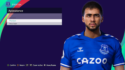 PES 2021 Faces Dominic Calvert-Lewin by Qiya