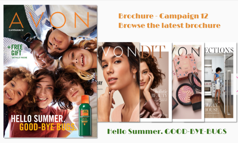 Avon Campaign 12 Brochure/Catalog - Hello Summer. Good-Bye Bugs