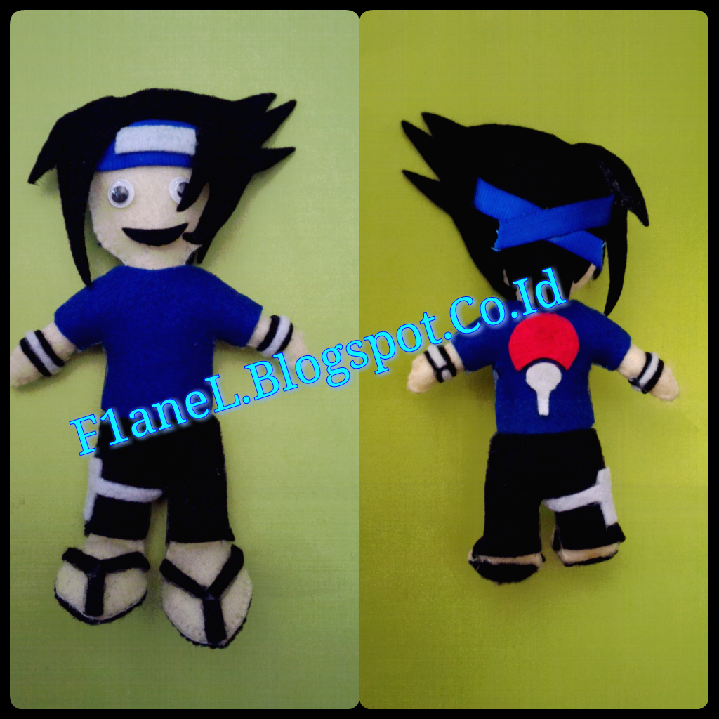 Kerajinan Kain Flanel Cara Membuat Boneka Anime Uchiha Sasuke