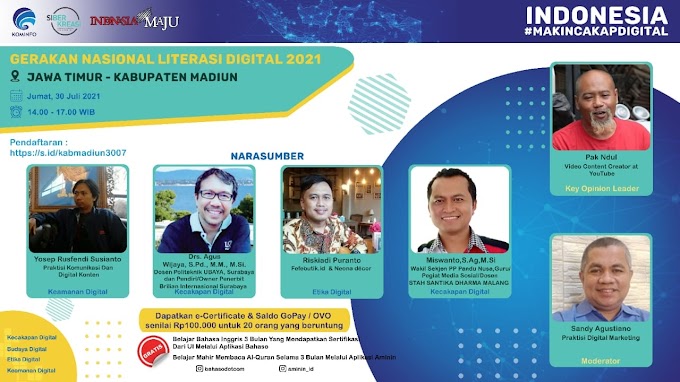 Webinar Literasi Digital Nasional Kabupaten Madiun Bersiap Menghadapi Tantangan Global