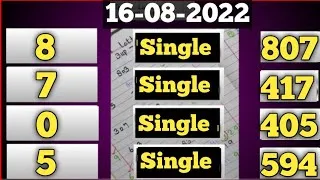 Thailand Lottery 3UP VIP single 16/08/2022 -Thailand Lottery 100% sure number 16/08/2022