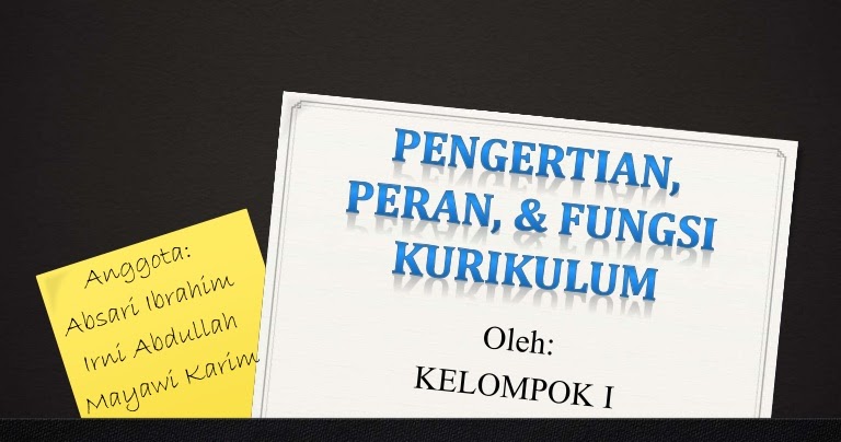 MAKALAH PENGERTIAN KURIKULUM LENGKAP  Tentang Bimbingan 