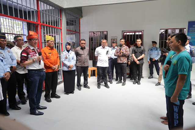 Gubernur Ansar Dampingi Menteri Yasonna Meninjau Lapas Narkotika Kelas IIA Tanjungpinang