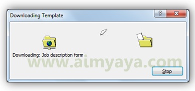  Gambar: Proses download template Job description (uraian tugas) 