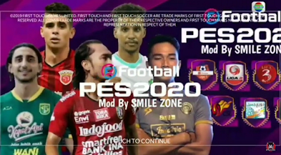 FTS Mod PES 2020 Update Shopee Liga 1 & Liga Asia Smile Zone