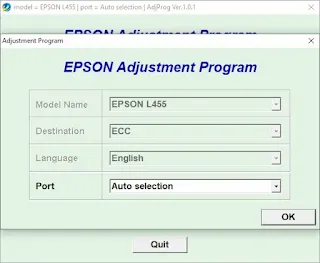 Resetter Epson L455