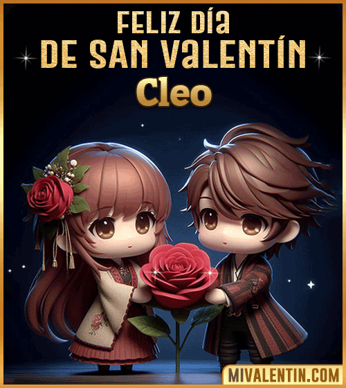 Imagen Gif feliz día de San Valentin Cleo