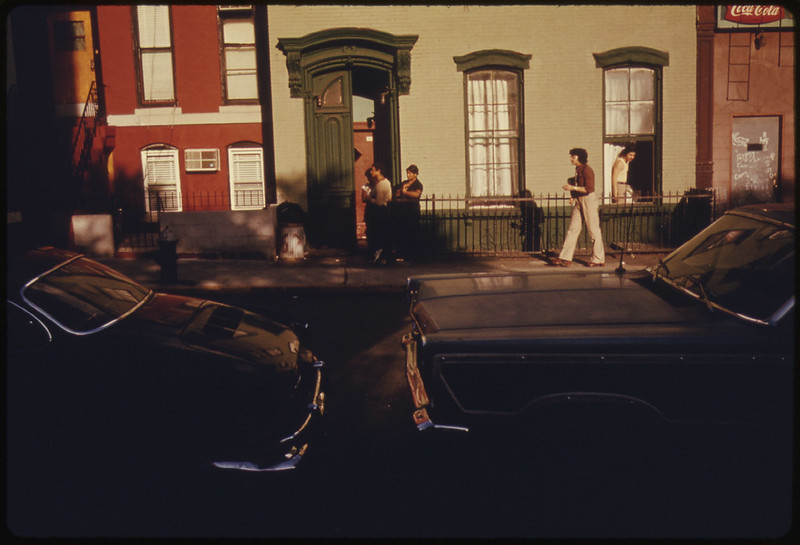 Inner City Life on Bond Street in Brooklyn, 1974.  Photographer: Danny Lyon