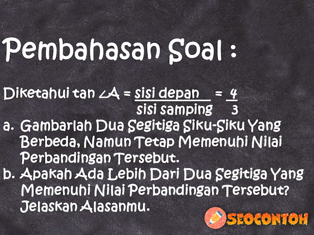 seorang ahli perencana kota perlu membangun jalan dari titik b ke titik a, diketahui tan a 4 per 3 hitunglah, berikut ini yang merupakan syarat dua segitiga saling sebangun adalah, jika diketahui tan, berikut yang merupakan syarat dari dua segitiga sebangun adalah, 2 pasang nilai perbandingan trigonometri yang mana yang hasilnya sama mengapa demikian, ada cara untuk mencari panjang x tanpa menggunakan kalkulator sama sekali apakah kalian tahu caranya, diketahui tan a 4 per 3 hitunglah sec a, Seorang ahli perencana kota perlu membangun jalan dari titik B ke titik A, Cari panjang jalan yang perlu ia rencanakan untuk menghubungkan titik B ke A, Cari nilai perbandingan antara jarak titik C ke A dengan jarak titik C ke B, Cari nilai perbandingan antara jarak titik A ke B dengan jarak titik C ke B, Jika segitiga ABC dan segitiga ADC sebangun, cari panjang CD