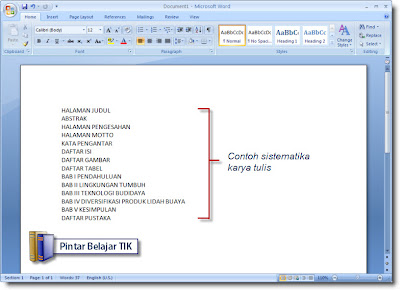 Contoh Sistematika Karya Tulis