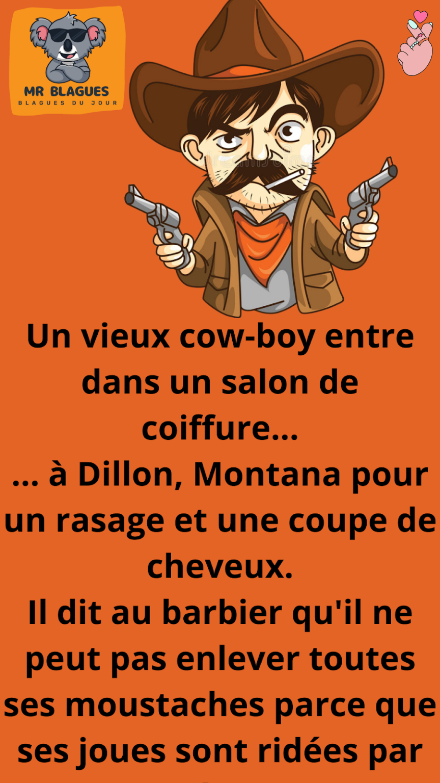 Le vieux cow-boy ne s’attendait pas à ce que son coiffeur lui dise ça.