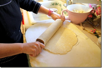 rolling the dough
