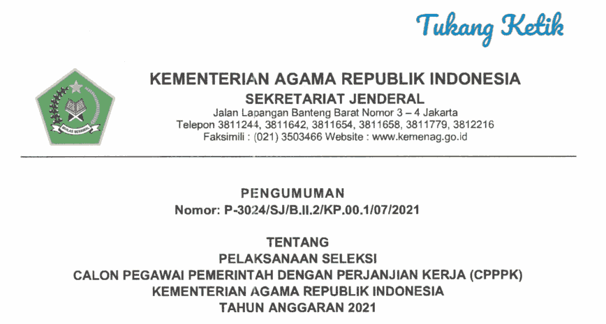 Pendaftaran-Seleksi-CASN-Kemenag-Dibuka-Hingga-21-Juli-2021