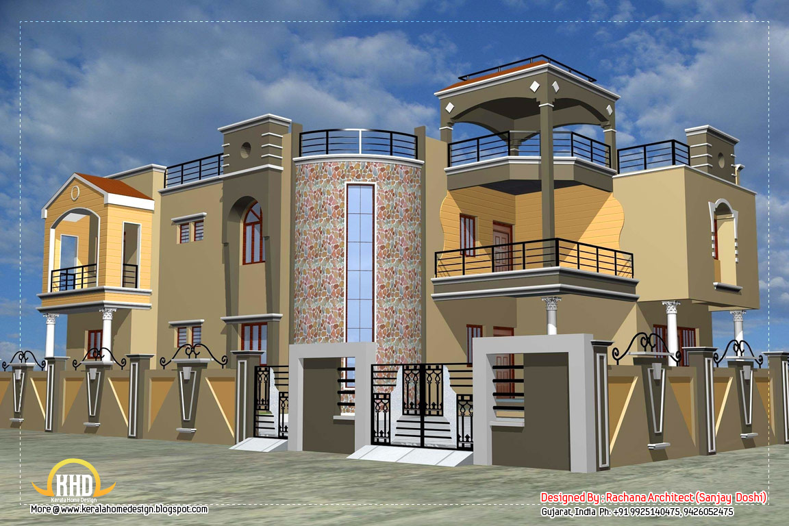 Luxury Indian  home  design with house  plan  4200 Sq Ft 