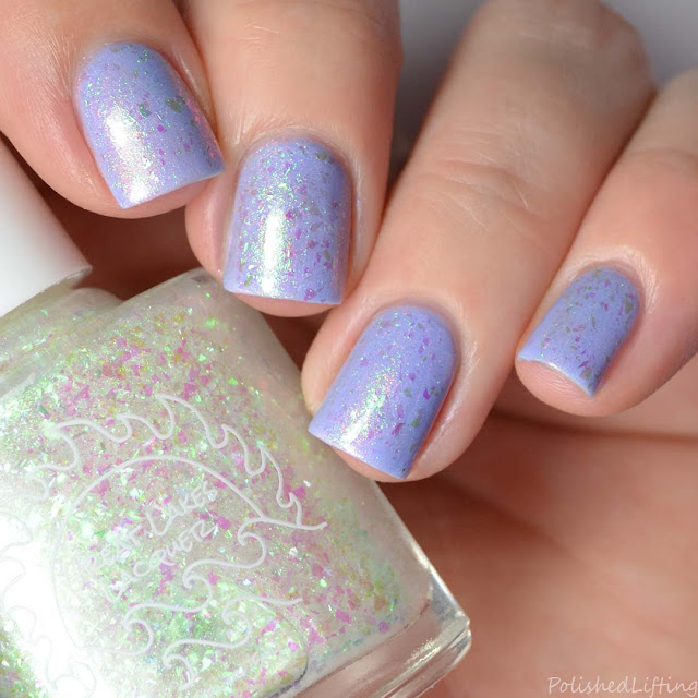 iridescent flakie nail polish topper