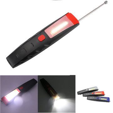 COB + 2LED 2 Modes Magnetic Tail Adjustable Hook LED Mini Pen Multifunction Camping Inspection Lamp LED Flashlight 