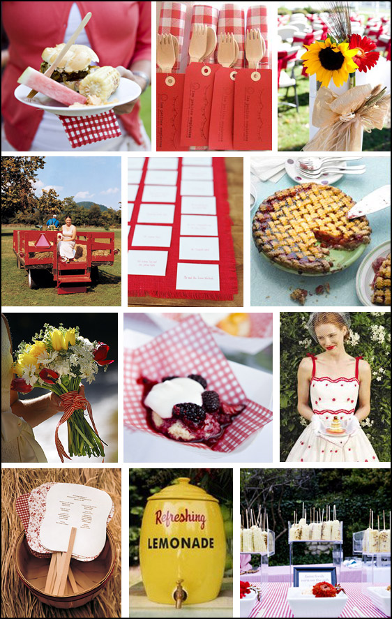  in the mood for a downhome backyard wedding Think homemade cherry pie 