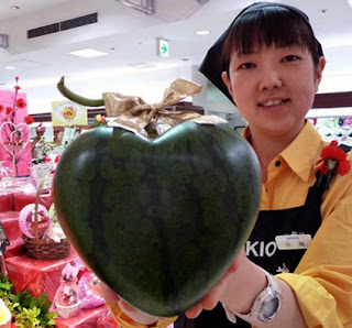 heart shape of watermelon