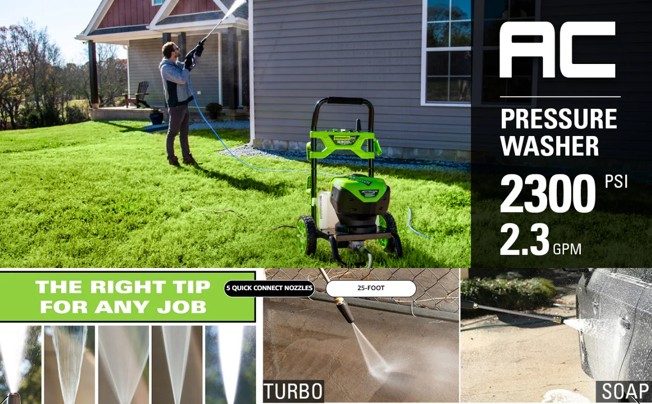 Greenworks Pro 12-in 2300 PSI Rotating Surface Cleaner