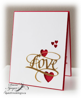 Quietfire Design,  A way with words, Love, Valentine, card, Diana Nguyen